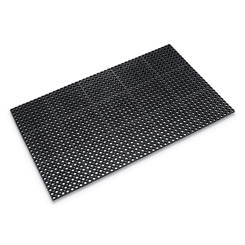 Crown Mats Safewalk Heavy-Duty Anti-Fatigue Drainage Mat, General Purpose, 36 x 60, Black (WSTF35BK)