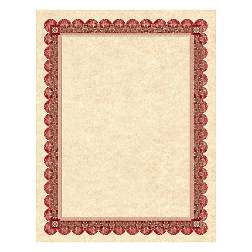 Southworth Parchment Certificates, Academic, 8.5 x 11, Copper with Red/Brown Border, 25/Pack (CT5R)
