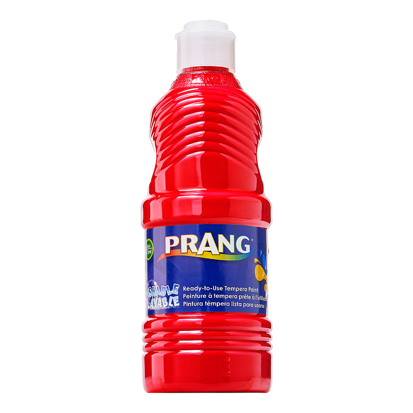 Prang Washable Paint, 12 Assorted Colors, 16 oz Dispenser-Cap Bottle, 12/Pack (10796)
