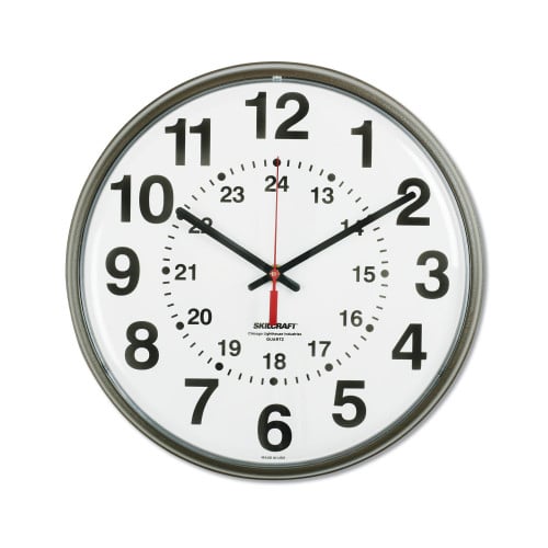 AbilityOne 6645014919814 SKILCRAFT Atomic Slimline Wall Clock