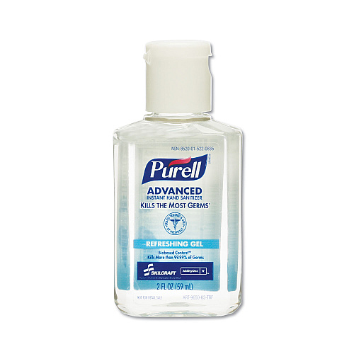 AbilityOne 8520015220835, SKILCRAFT PURELL Instant Liquid Hand Sanitizer, Personal Pump Bottle, 2 oz, 24/Box