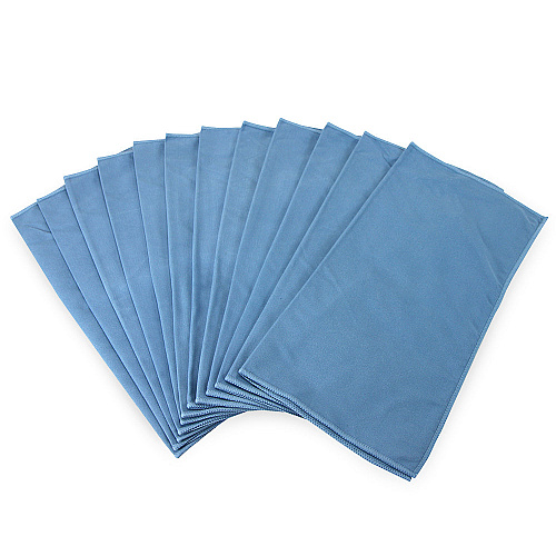 Microfiber Cloths Suede 200 Gsm Blue 16x16 18 Dz/cs, Pack Of 12 (MFCSU2001616BL)
