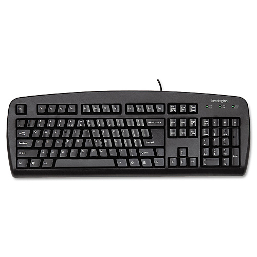 Kensington Comfort Type USB Keyboard, 104 Keys, Black (64338