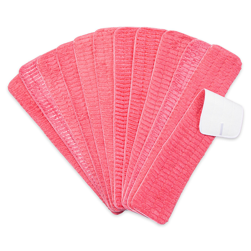 Scrubbing Wet Flat Mop - 24", Red, Pack Of 12 (M800024R)