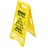 Sign Wet Floor Yellow Black, Case Of 6 (9152BH)
