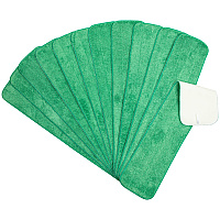 Microfiber Flat Wet Mop - 24", Green - Pack Of 12 (M830024G)