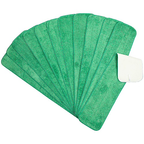 Microfiber Flat Wet Mop - 24", Green - Pack Of 12 (M830024G)