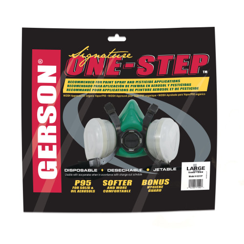 Gerson 8000 Series Ov/p95 Half Mask Disposable Respirator, Green, Large - 1 Each (8311)