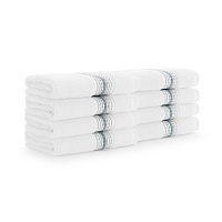 Aston & Arden Turkish Striped Washcloth 13x13 Slate - Pack Of 8 (WC-STT-1313-1.75-SLT)