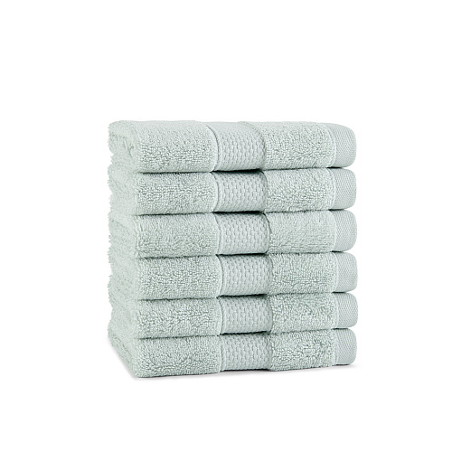 Aston & Arden Egyptian Cotton Washcloth 13x13 Sage Green - Pack Of 6 (WC-EGYP1313-1.75-SGE)