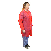 Polylite Lab Coat Long Sleeve Red 2xl, Case Of 30 (M1710R-2X)