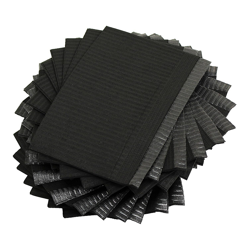 Adenna Dental Bibs Black 18 X13 4 X125, Case Of 500 (BIB740BK)