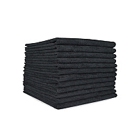 Microfiber Cloth 200 Gsm 12x12 Half-fold Black 12/b, Pack Of 12 (MFC2001212BK)