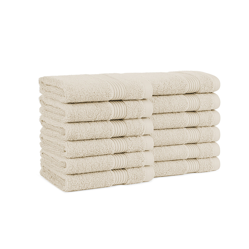 Host & Home Washcloth 13x13 Ivory - Pack Of 12 (HH-WC-1313-IV)