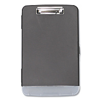 Universal Storage Clipboard with Pen Compartment, 0.5" Clip Capacity, Holds 8.5 x 11 Sheets, Black (UNV40319)