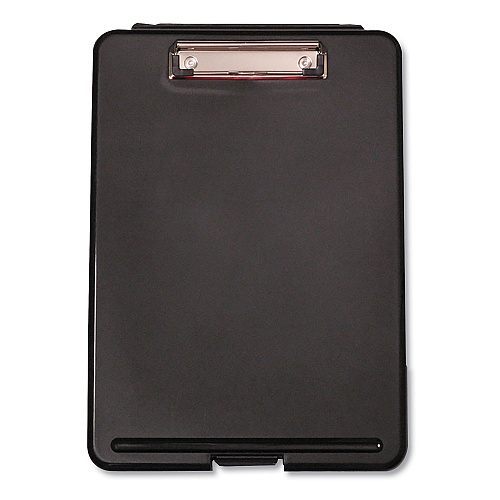 Universal Storage Clipboard, 0.5" Clip Capacity, Holds 8.5 x 11 Sheets, Black (UNV40318)