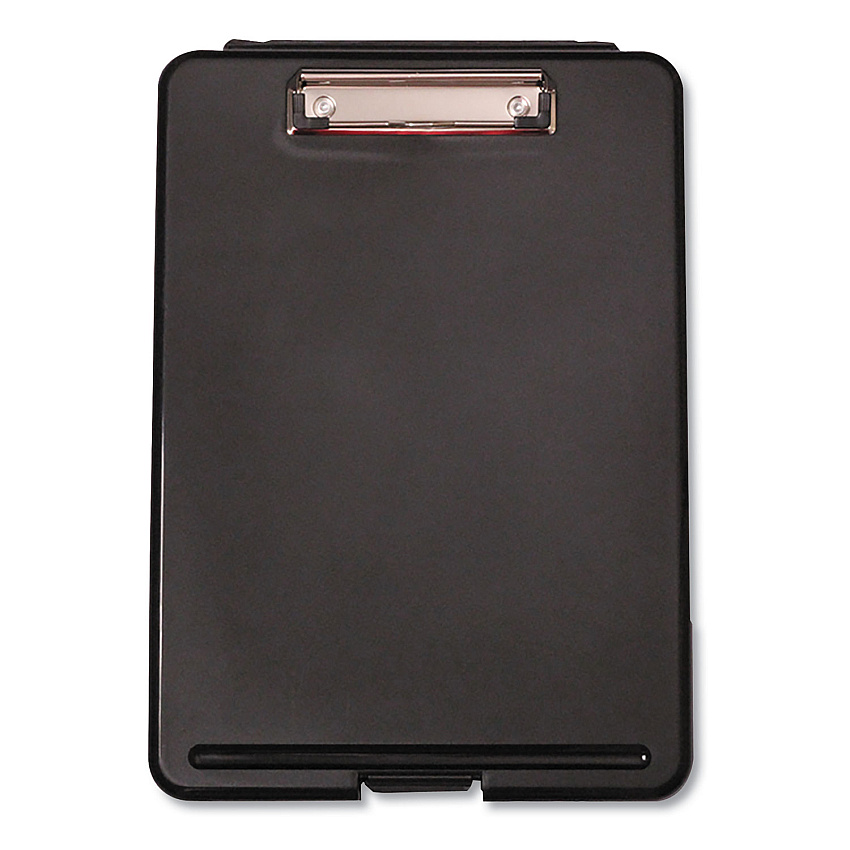 Universal Storage Clipboard, 0.5" Clip Capacity, Holds 8.5 x 11 Sheets, Black (UNV40318)