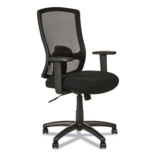 Alera Etros Series High-Back Swivel/Tilt Chair, Supports Up to 275 lb, 18.11" to 22.04" Seat Height, Black (ALEET4117B)