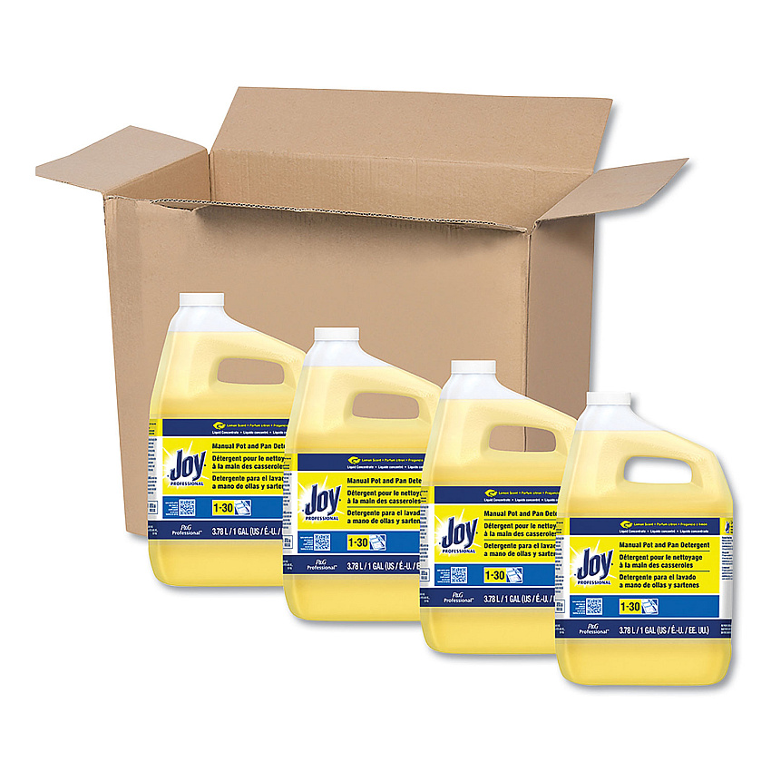 Joy Dishwashing Liquid, Lemon Scent, One Gallon Bottle, 4/Carton (57447CT)