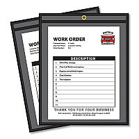 C-Line Shop Ticket Holders, Stitched, One Side Clear, 50 Sheets, 8.5 x 11, 25/Box (45911)