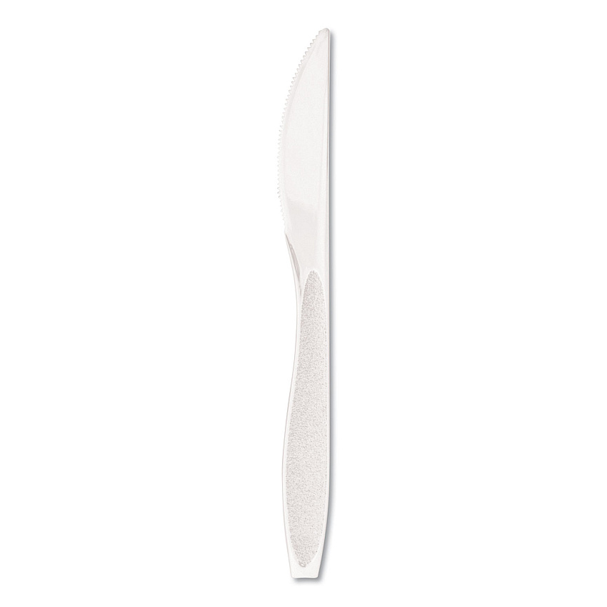 SOLO Impress Heavyweight Full-Length Polystyrene Cutlery, Knife, White, 1,000/Carton (HSWK0007)
