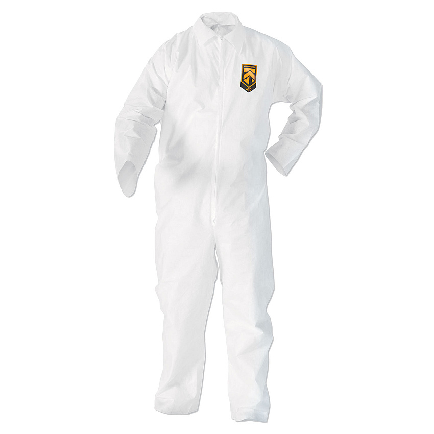 KleenGuard A20 Breathable Particle Protection Coveralls, Zip Closure, 2X-Large, White (49105)