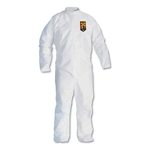 KleenGuard A30 Elastic-Back Coveralls, White, X-Large, 25/Carton (46004)