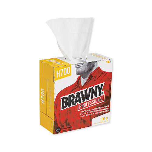 Brawny Medium Weight HEF Shop Towels, 9.1 x 16.5, 100/Box (25070)