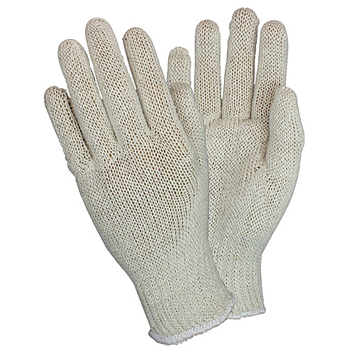 Safety Zone Economy Lightweight String Knit Gloves, 7 Gauge, Cotton/polyester Blend, Reusable Work Gloves Or Insulated Liner, Womens, Light Gray, Bag Of 12 Pairs, Case Of 40 Bags (GSLW-WN-2C-NRB)