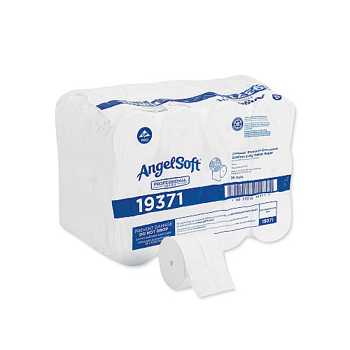 Angel Soft&reg; Coreless Toilet Paper, 2-Ply, 750 Sheets, 36 Rolls (19371CT)