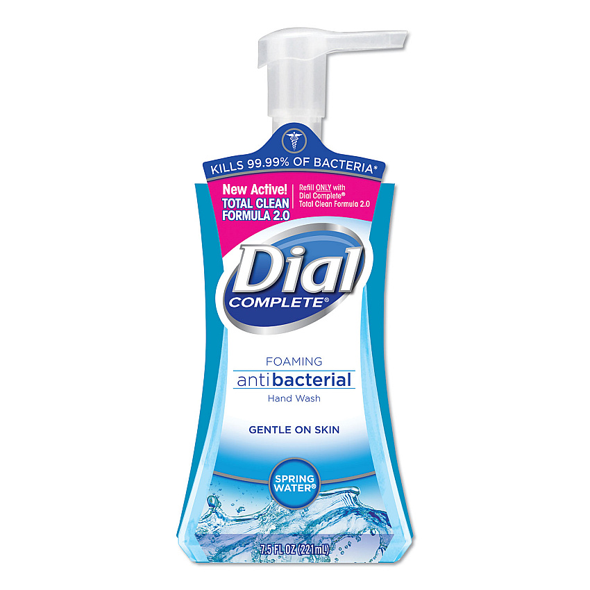 Dial Antibacterial Foaming Hand Wash, Spring Water Scent, 7.5 oz (05401)
