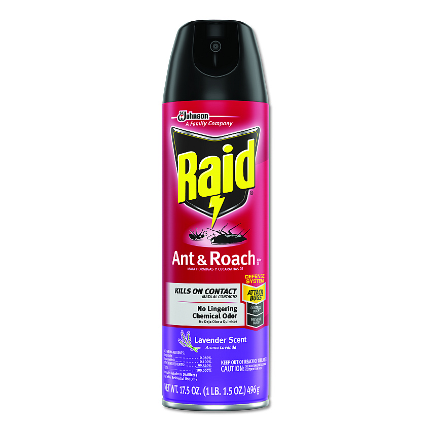 Raid Ant and Roach Killer, 17.5 oz Aerosol Spray, Lavender (334632EA)