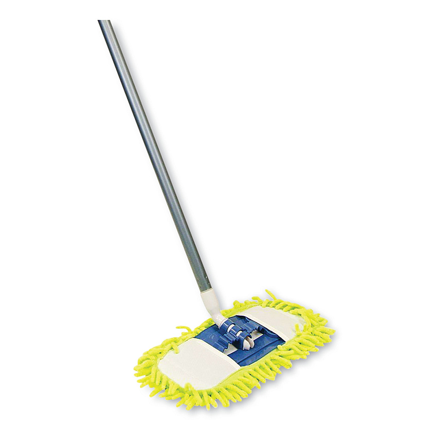 Quickie Microfiber Dust Mop, 48" Steel Handle, Blue (060)