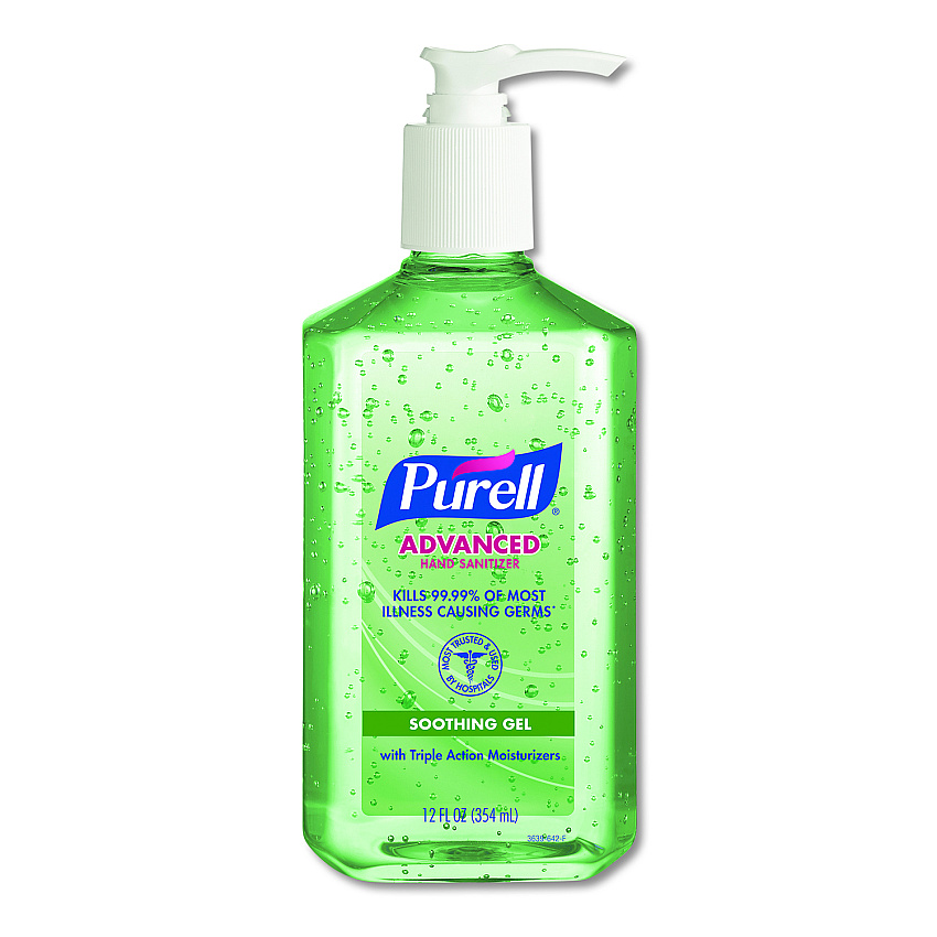 PURELL Advanced Hand Sanitizer Soothing Gel, Fresh Scent, 12 oz Pump Bottle (363912EA)