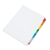 AbilityOne 7530016215258, SKILCRAFT Table of Contents Indexes, Avery Style, 12-Tab, 1 to 12, 11 x 8.5, White, 1 Set