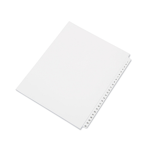 AbilityOne 7530014072250, SKILCRAFT Table of Contents Index, Allstate Style, 25-Tab, 1 to 25, 11 x 8.5, White, 1 Set