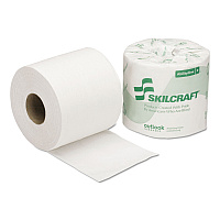 AbilityOne&reg; Toilet Paper, 1-Ply, White, 1000 Sheets, 96 Rolls (NSN6308728)