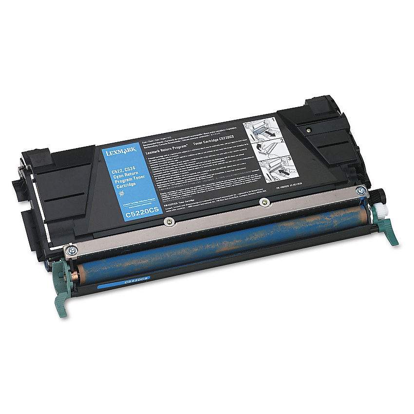 Lexmark C5220CS Return Program Toner, 3,000 Page-Yield, Cyan