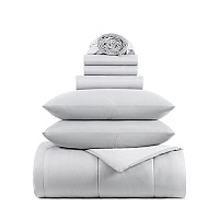 Family Essentials Bed In Bag 7pc Set - King - Grey - 1 Set (P-BIAB-KG-GY)