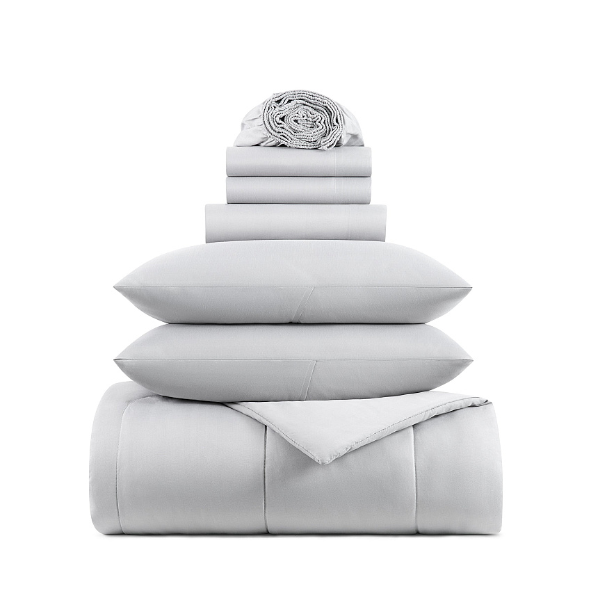 Family Essentials Bed In Bag 7pc Set - King - Grey - 1 Set (P-BIAB-KG-GY)
