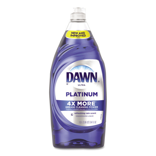 Dawn Platinum Dishwashing Liquid Dish Soap, Refreshing Rain Scent, 34 Fl Oz