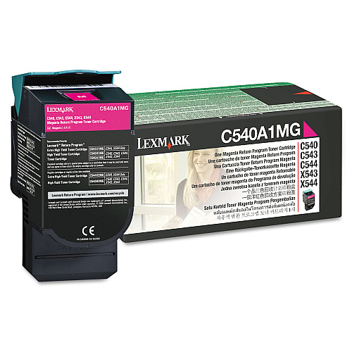 Lexmark C540A1MG Return Program Toner, 1,000 Page-Yield, Magenta