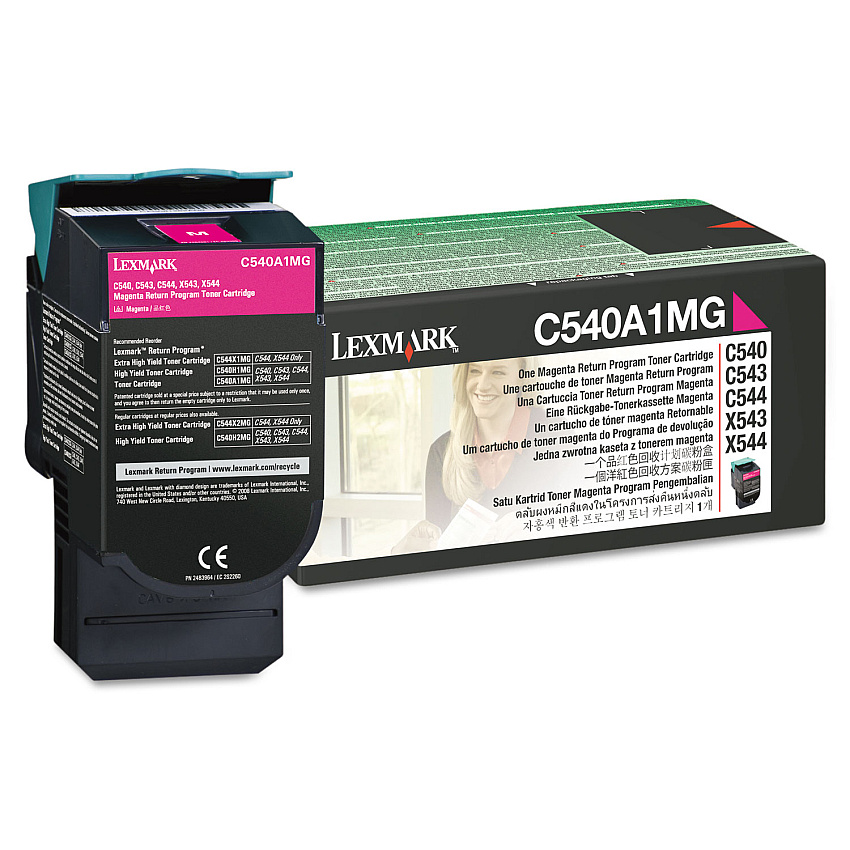 Lexmark C540A1MG Return Program Toner, 1,000 Page-Yield, Magenta