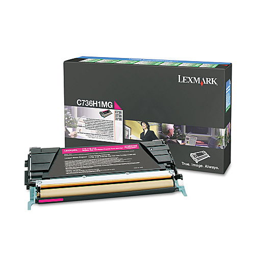 Lexmark C736H1MG Return Program High-Yield Toner, 10,000 Page-Yield, Magenta