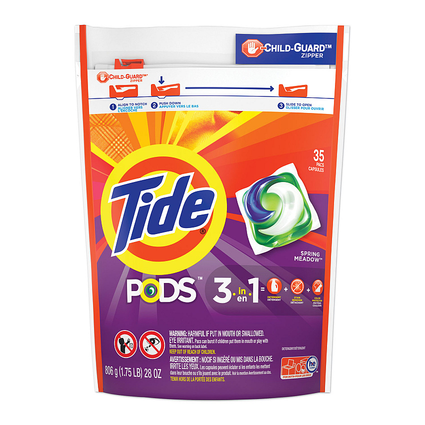 Tide&reg; Pods Laundry Detergent, Spring Meadow, 140 Pods, 4 Packs (93127CT)