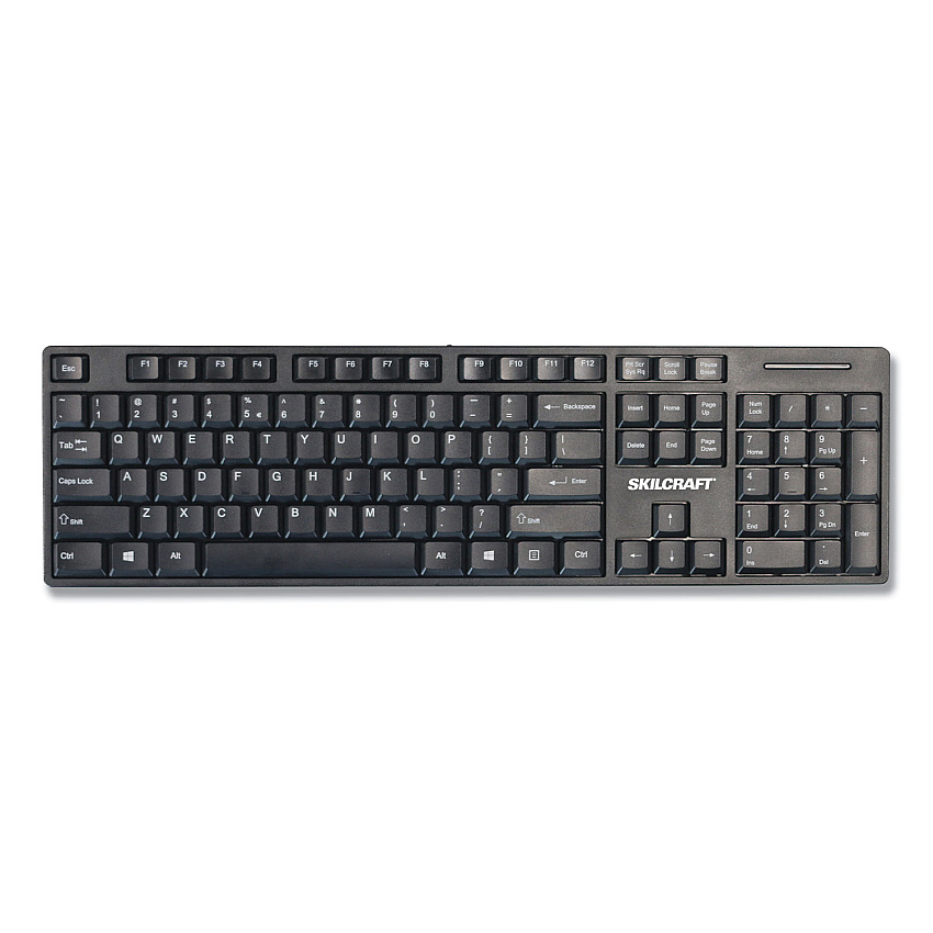 AbilityOne 7025016774742, SKILCRAFT USB Wired Keyboard, 101 Keys, Black