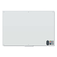 U Brands Magnetic Glass Dry Erase Board Value Pack, 70" x 47", Frosted White (3974U0001)