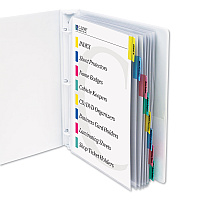 C-Line Sheet Protectors with Index Tabs, Assorted Color Tabs, 2", 11 x 8.5, 8/Set (05580)