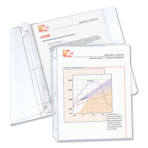 C-Line Standard Weight Polypropylene Sheet Protectors, Clear, 2", 11 x 8.5, 100/Box (62027)
