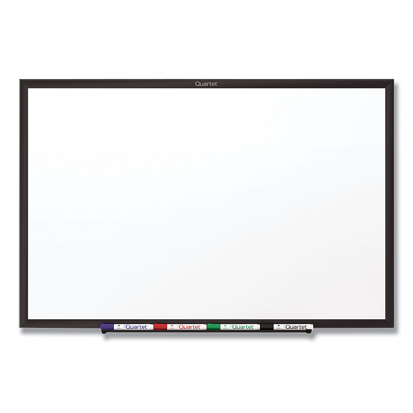 Quartet Classic Series Total Erase Dry Erase Boards, 96 x 48, White Surface, Black Aluminum Frame (S538B)